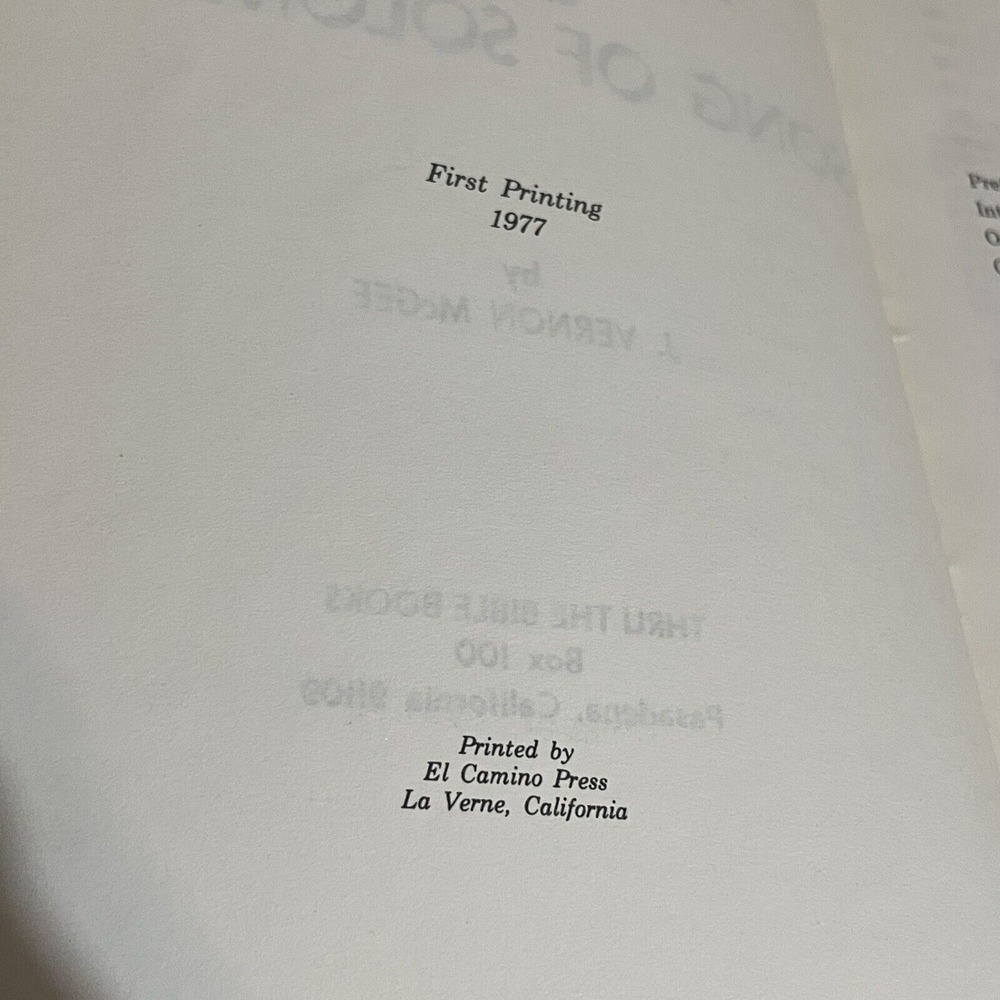 Ecclesiastes & Song of Solomon by J. Vernon‎ McGee Paperback 1977 First Printing - Picture 7 of 8